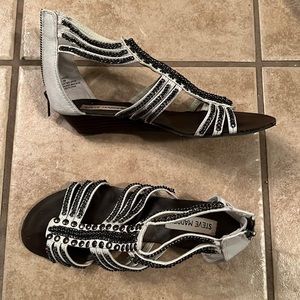 White gladiator sandals